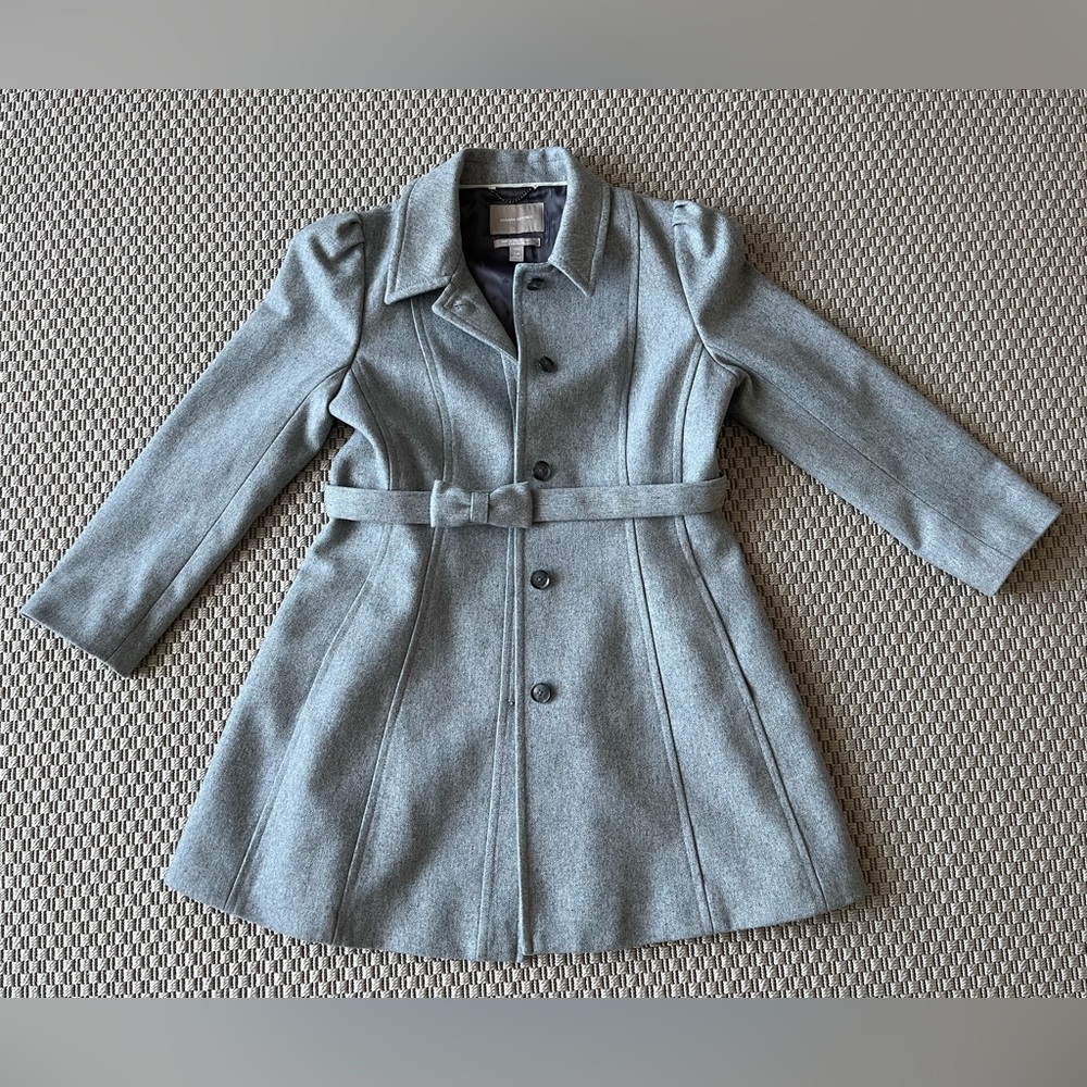 Banana Republic Grey Pea Coat Petite